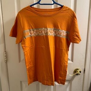 Roxy Retro Hibiscus Stripe in Golden Ochre Shirt